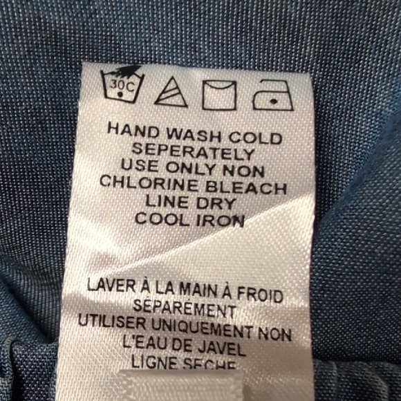 Tommy Bahama Wrap-Style Chambray Pants - Picture 9 of 9